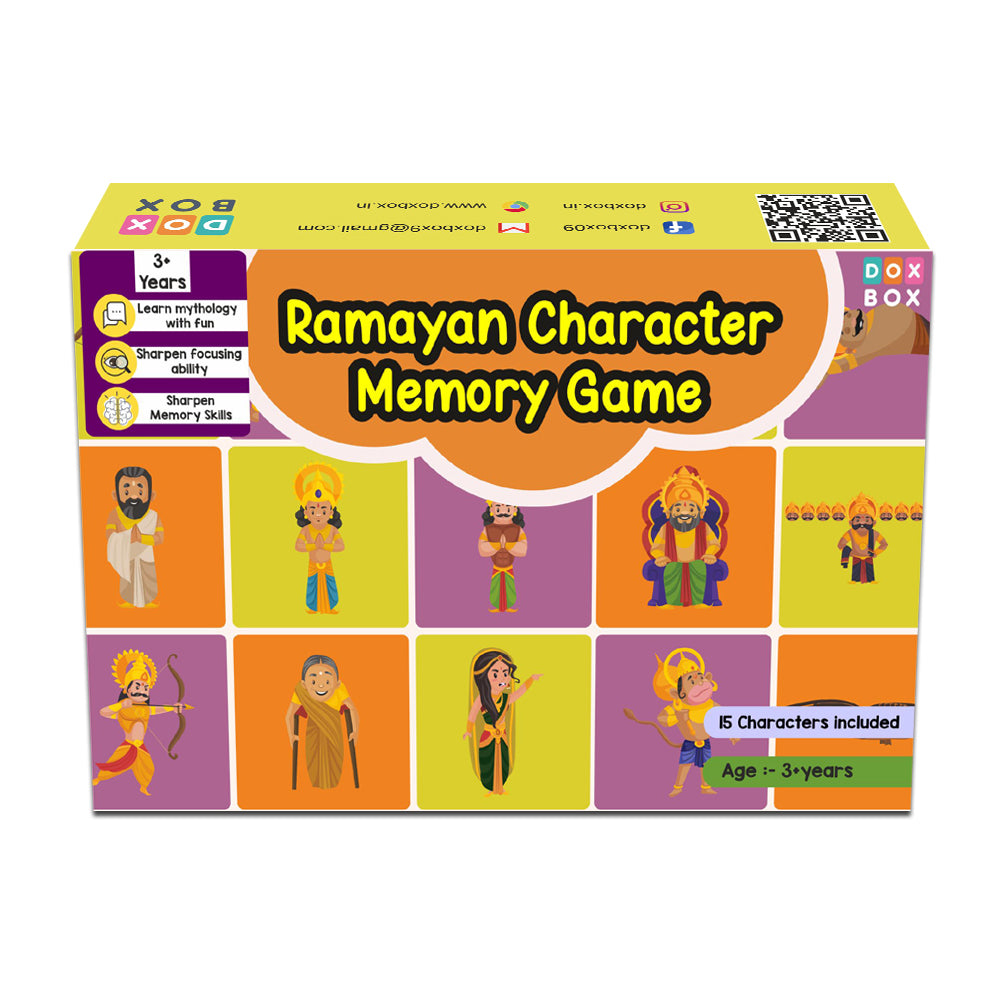 Ramayan Character Memory Card Game Flashcards -Pack Of 30( Includes 15