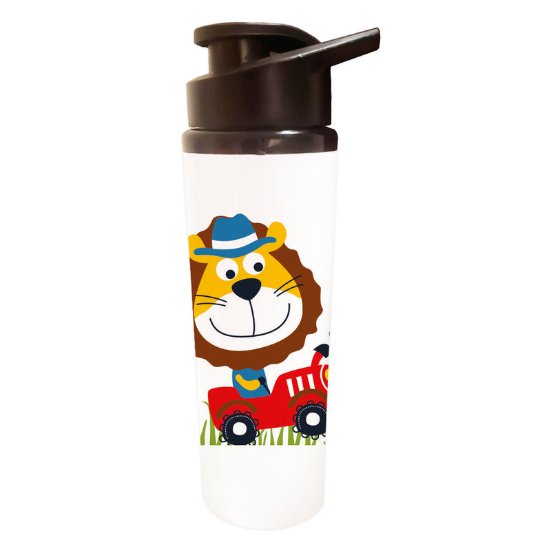 Water Bottle - Lion on a Tractor