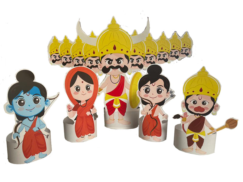 Ramayan paper puppet making activity