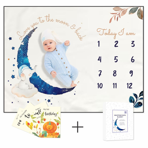 Baby Milestone Blanket - Moon Love