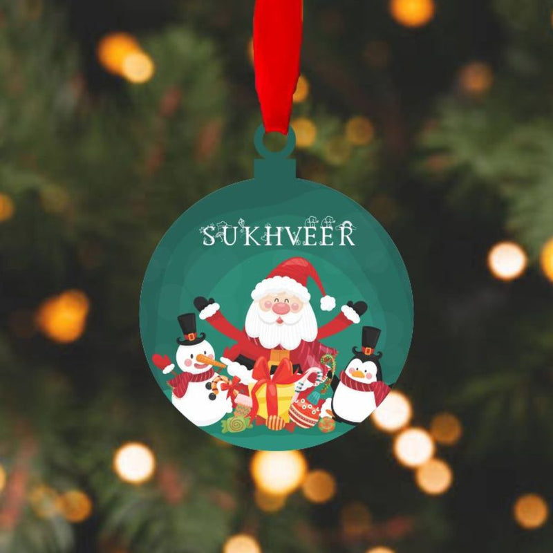 Personalised Ornament - Santa Friends