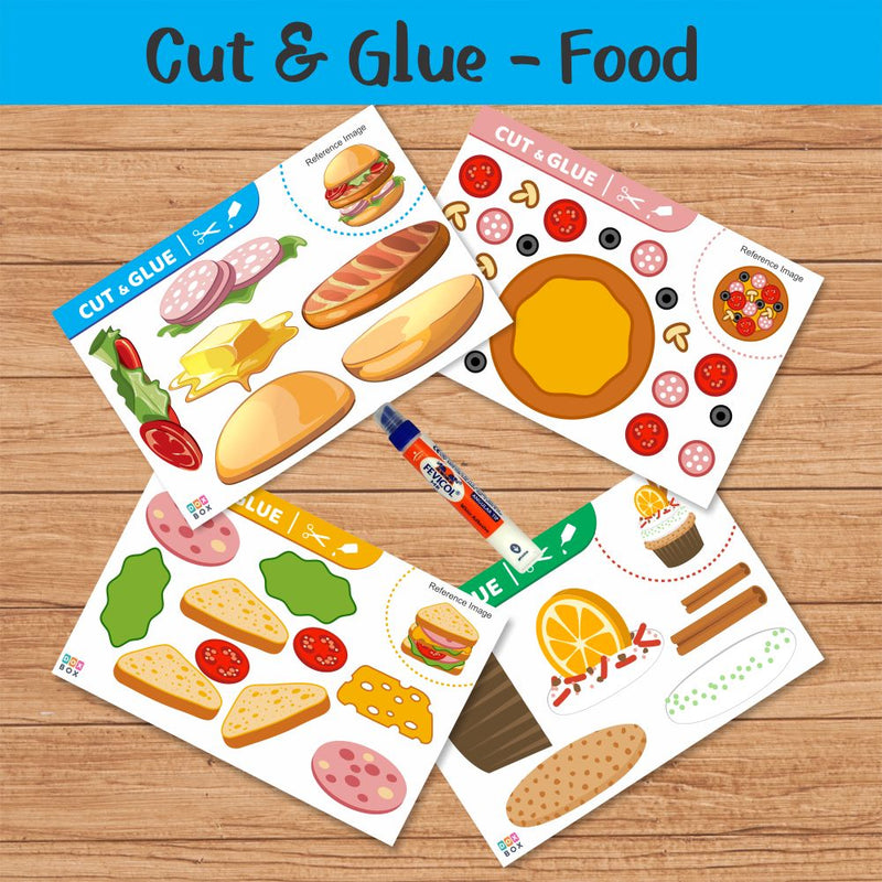 Cut & Glue Activity - Food