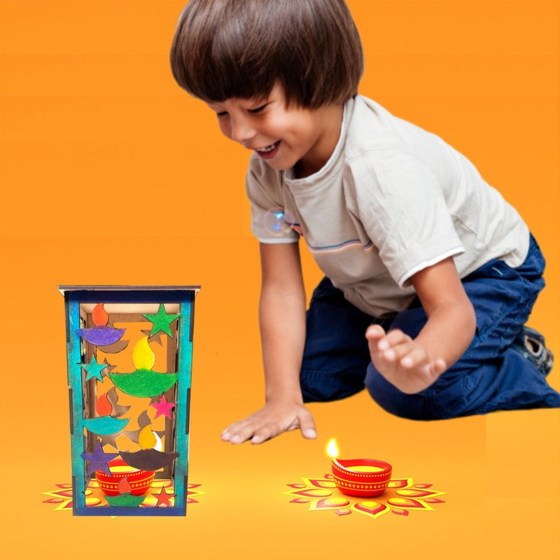 Kids' DIY DIwali Wooden Lantern Making Kit