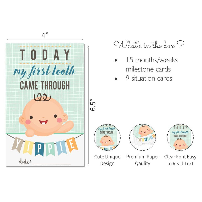 Baby boy milestone cards