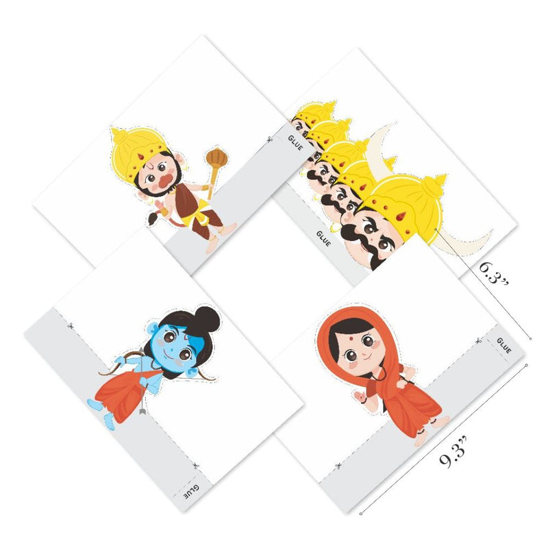 Ramayan paper puppet making activity