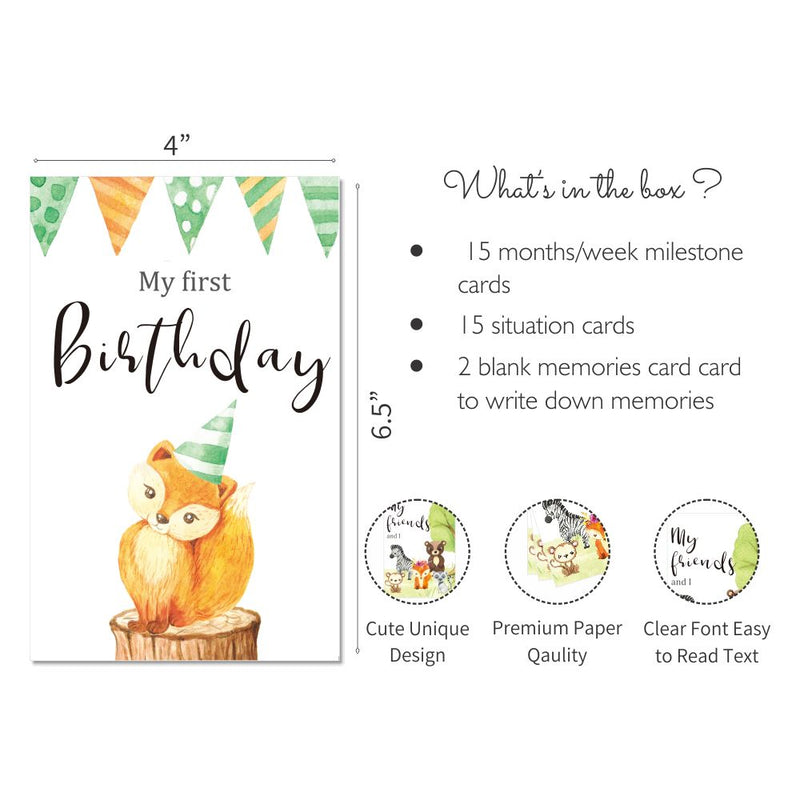 Jungle Safari theme Baby milestone cards