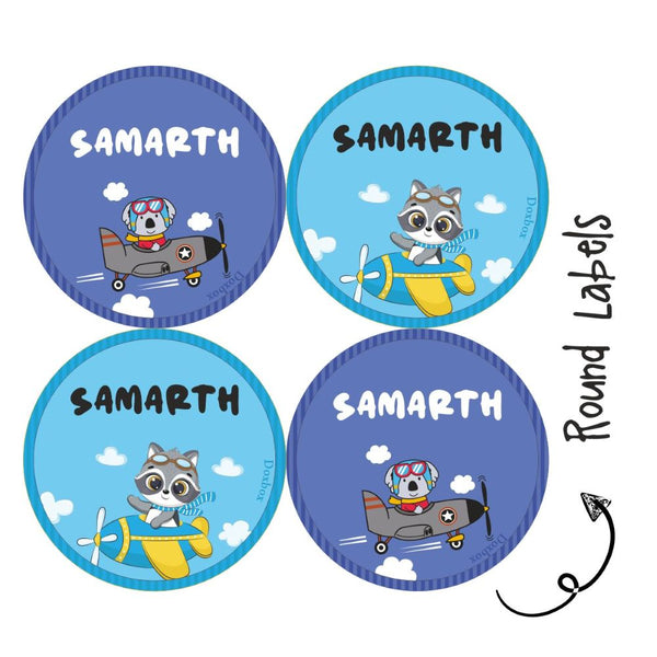 Round Waterproof Labels - Animal Ride