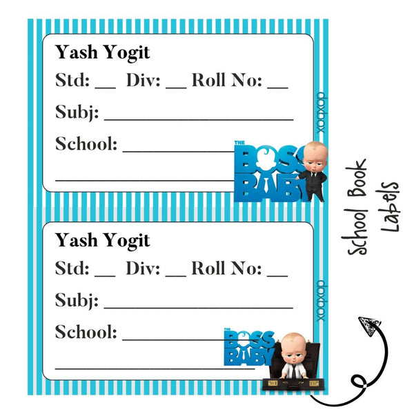 School Book Labels - Baby Boss