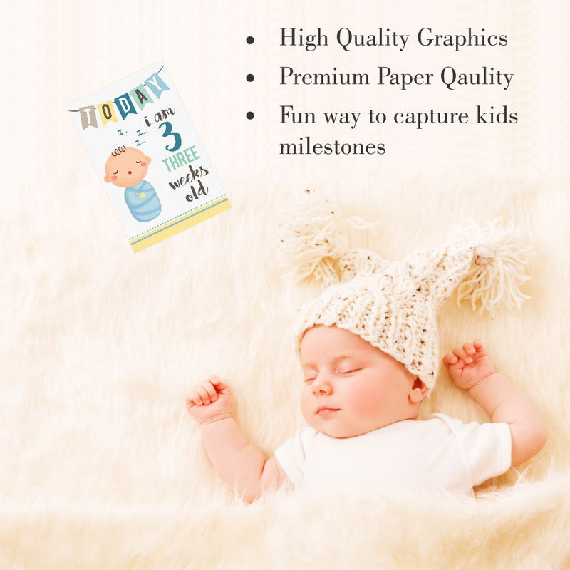 Baby boy milestone cards