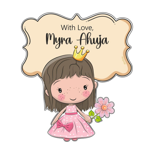 Gift Shape Sticker - Cute Princess