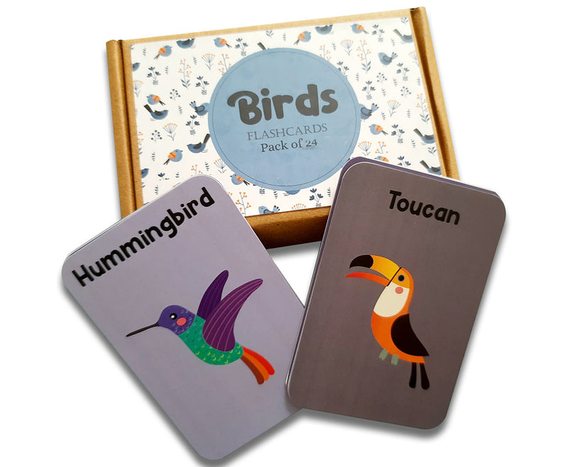 Birds Flash Cards for Kids- Pack of 24