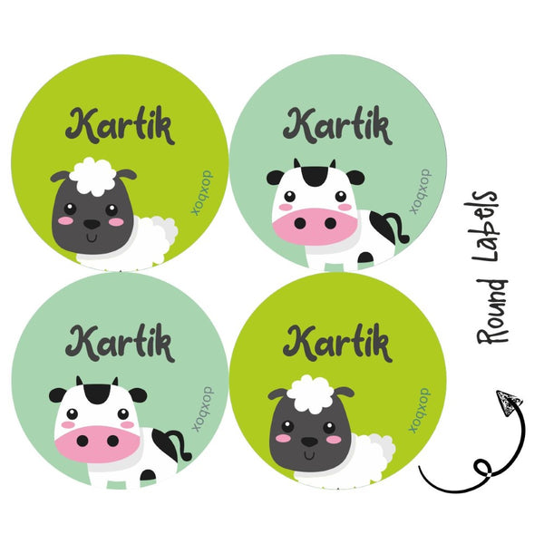 Round water proof label -Farm Animal