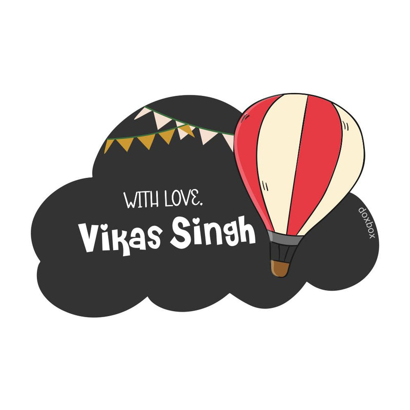 Gift Shape Sticker - Hot Air Balloon