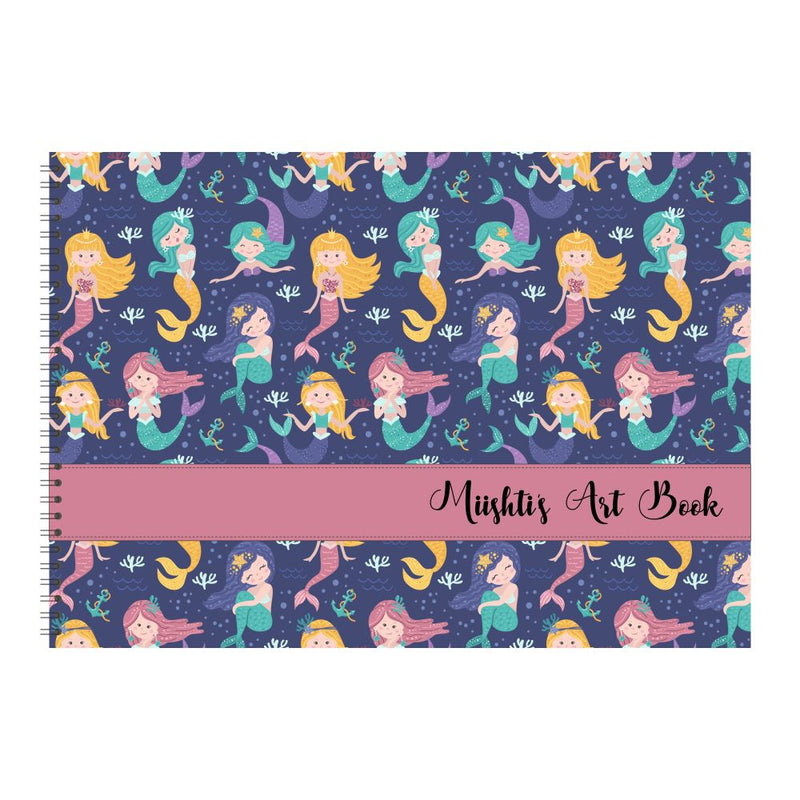 Personalised Sketch book - Mermaid Pattern