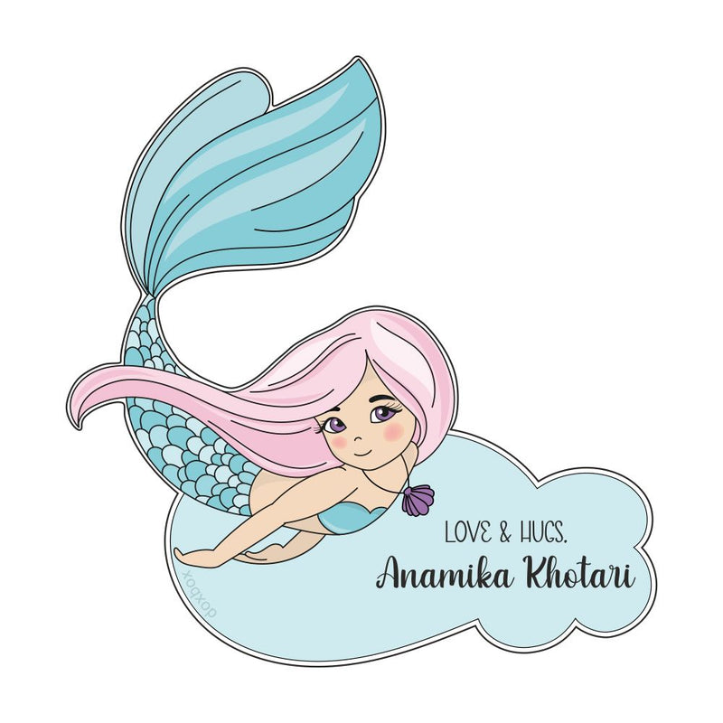 Gift Shape Sticker - Mermaid