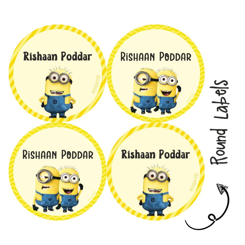 Round Waterproof Labels -Minion