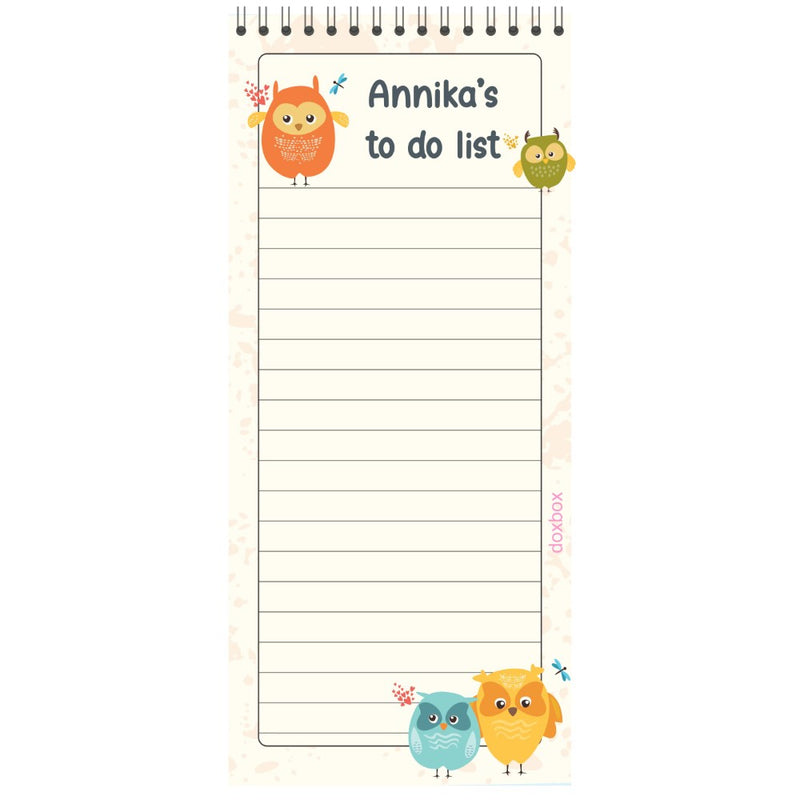 List pads - Cute owl