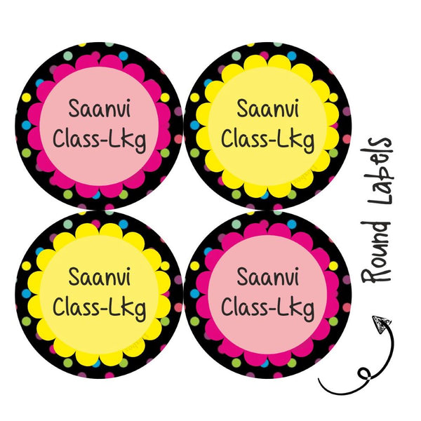 Round Waterproof Labels - Polka dot