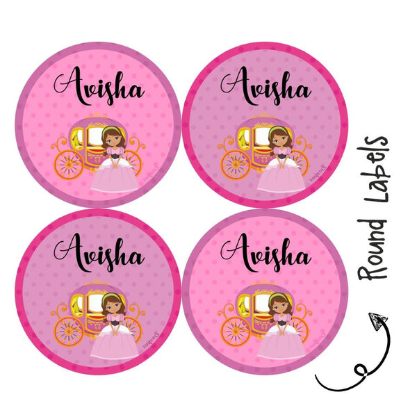 Round Waterproof Labels - Princess