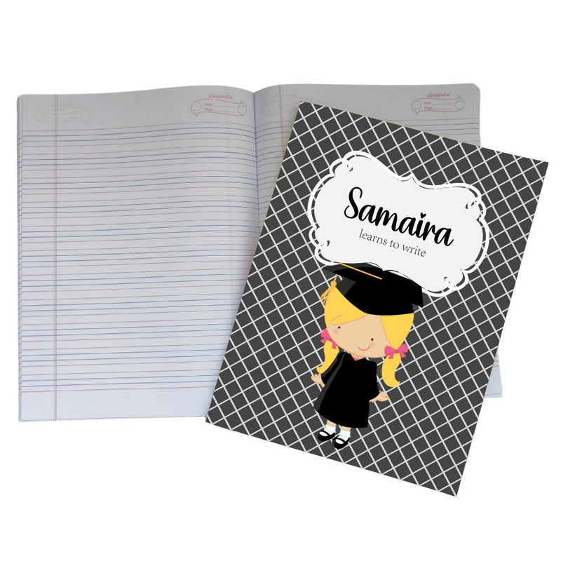 Writing Practice Book Graduation Girl