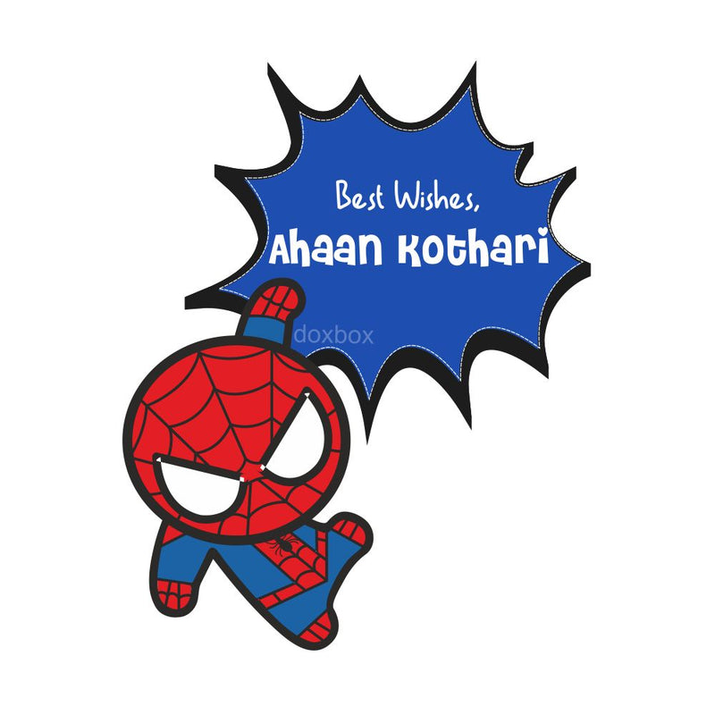 Gift Shape Sticker - Spiderman