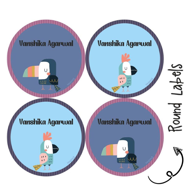 Round Waterproof Labels - Toucan