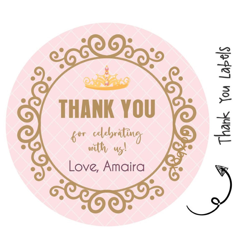 Round thank you label - Vintage