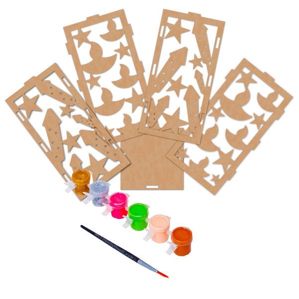 Kids' DIY DIwali Wooden Lantern Making Kit