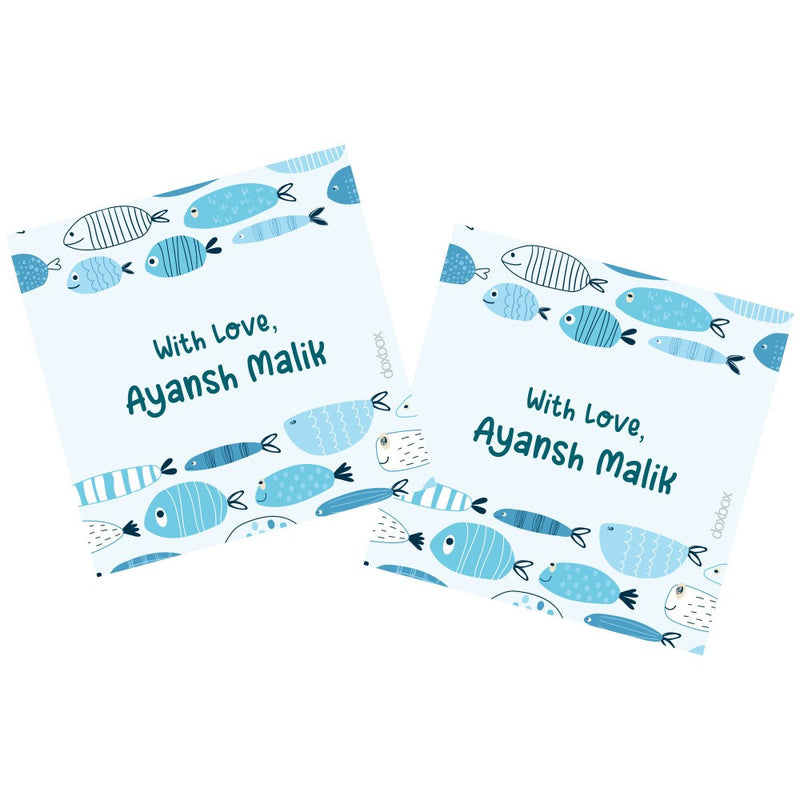 Gift Tag - Fish Blue