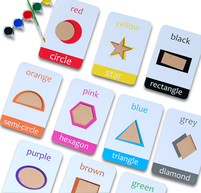 Shapes and Colours Flashcards with Activity