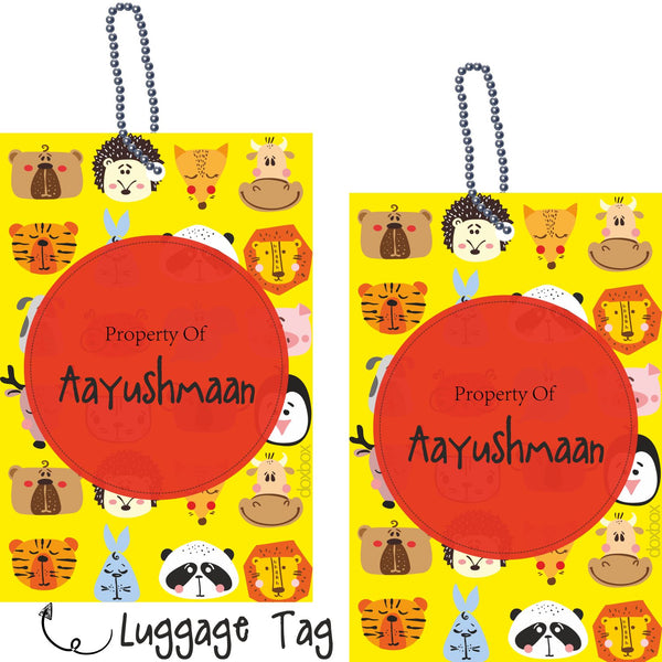 Luggage Tag - Animal Faces