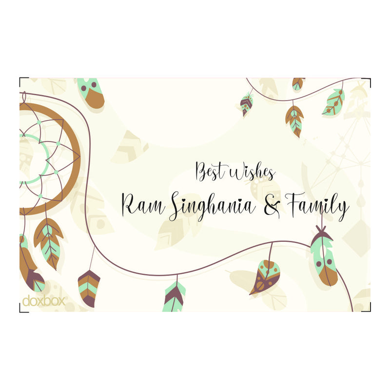 Gift Tag - Boho Feathers