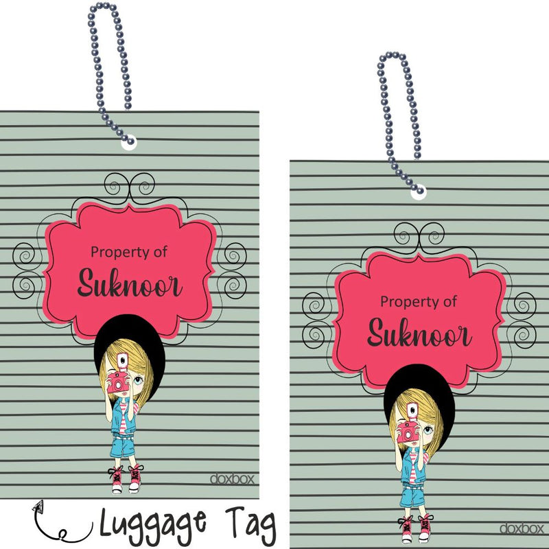 Luggage Tag - Camera Girl