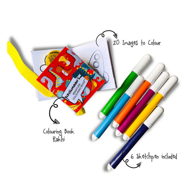 Coloring Book Rakhi - Dino