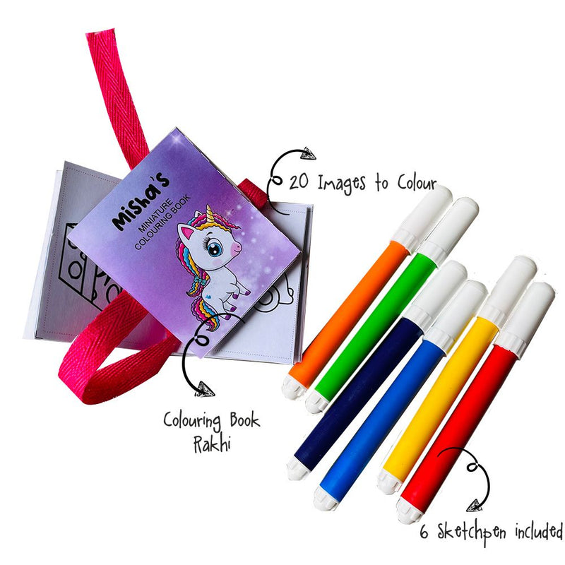 Coloring Book Rakhi - Unicorn