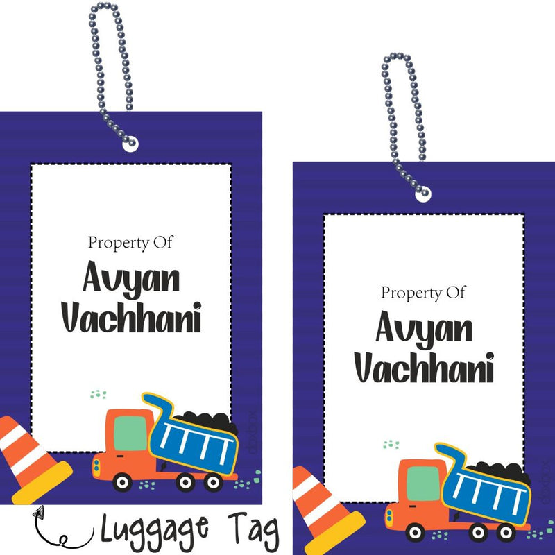 Luggage Tag - Construction Vehicle