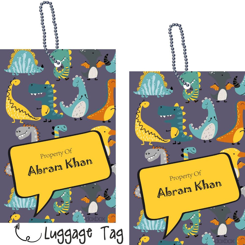 Luggage Tag - Dino Colors