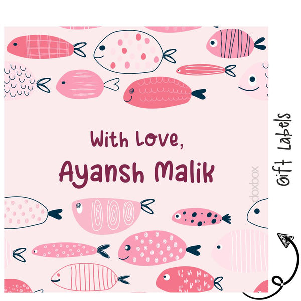 Gift Labels - Pink fish