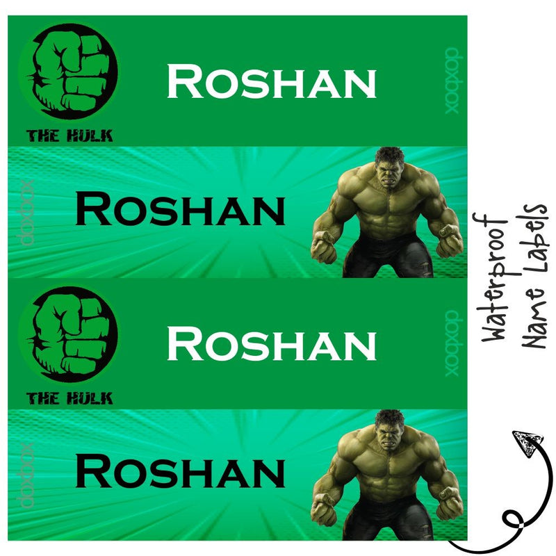 Hulk Water Bottle Labels 