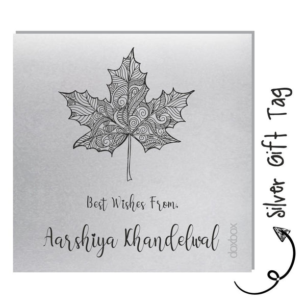 Silver Gift Tag - Maple Leaf