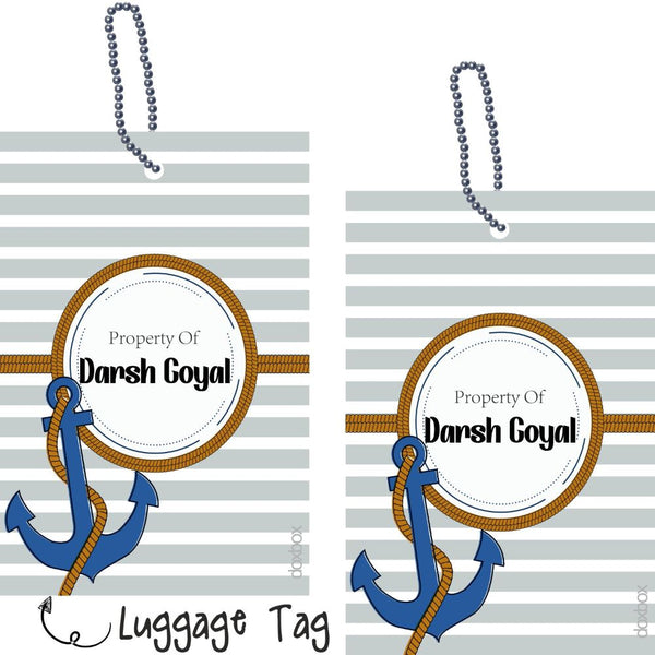 Luggage Tag - Nautical Stripes