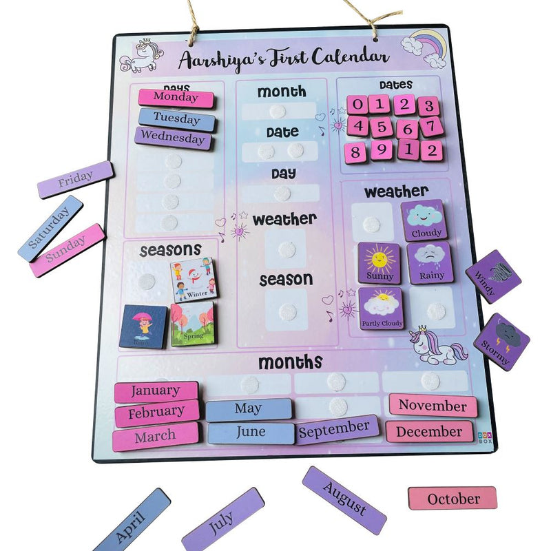 Personalized Calendar Unicorn