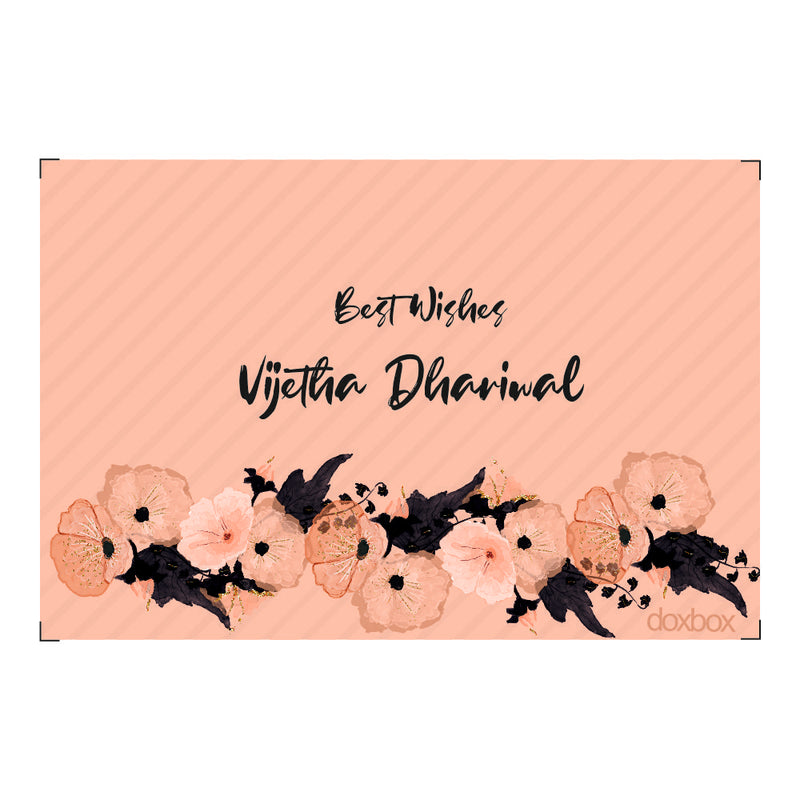 Gift Tag - Peach floral