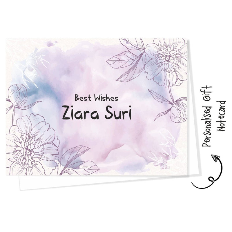 Gift notecard -Purple powder flower