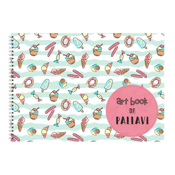 Personalised Sketchbook - Candy & doughnut