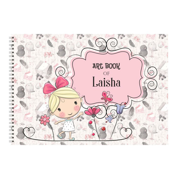 Personalised Sketchbook - Girl with butterfly