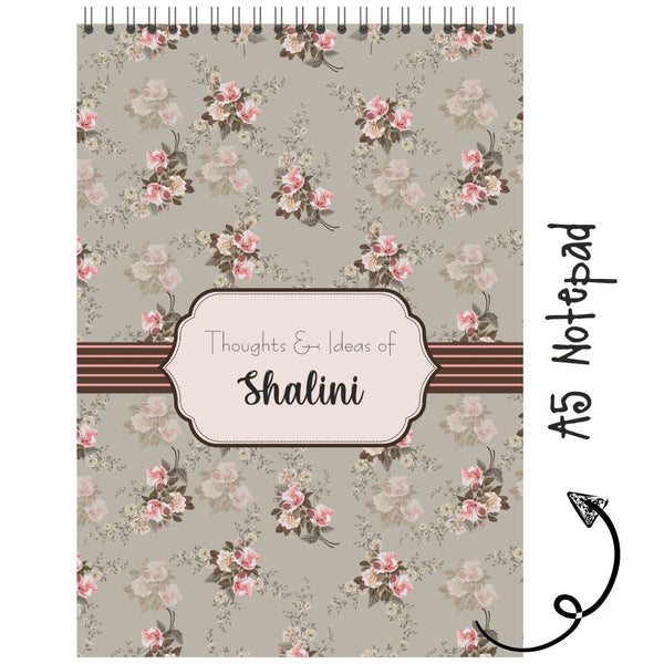 Notepad - Grey Floral