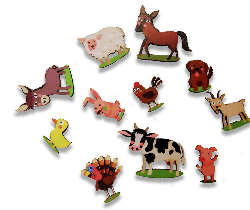 Doxbox Farm Animals Shadow matching activity Board