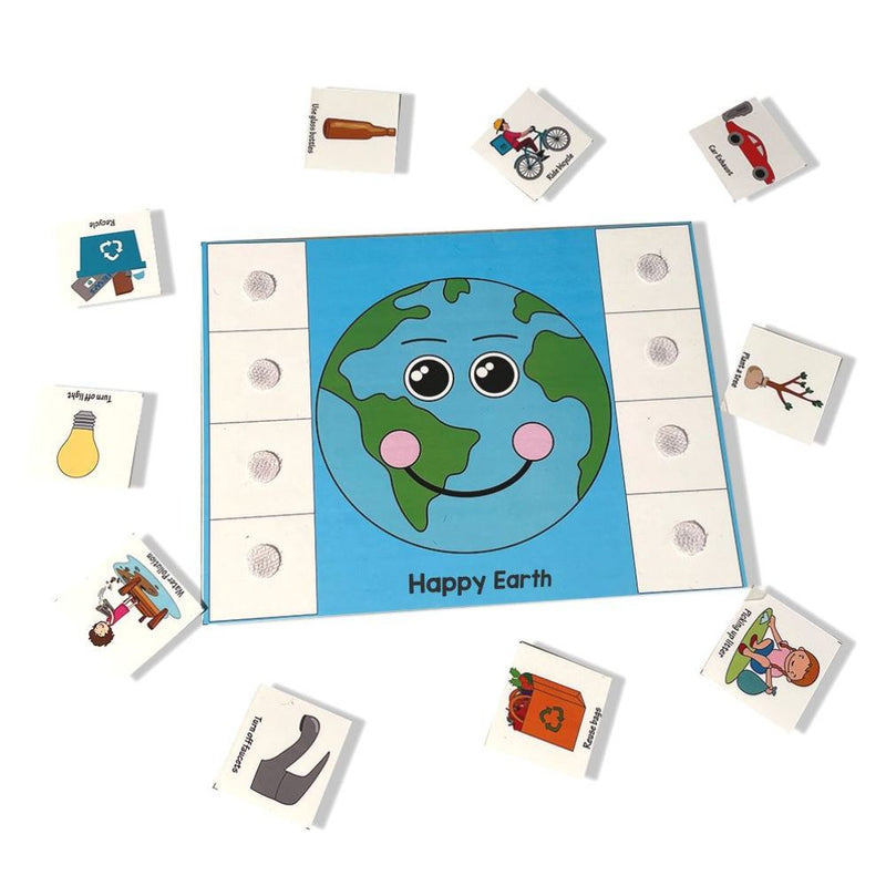 Happy earth sad earth sorting activity