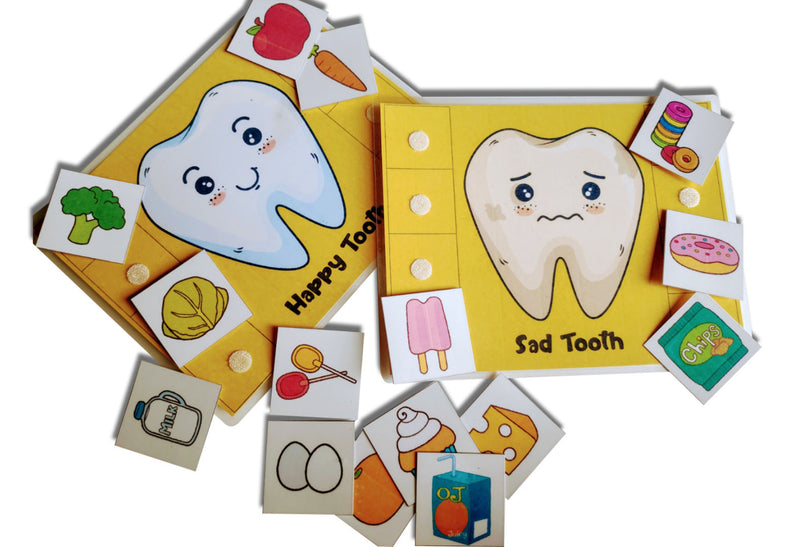 Happy tooth Sad tooth sorting activity